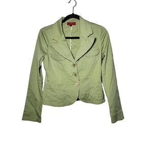 Zinc Women's Lime Green 3 Button‎ Blazer with Pockets Size Medium Y2K Neon